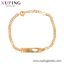 75144 Xuping plomo y aleación de níquel joyería de moda segura tendencia pulsera de oro 18k encanto